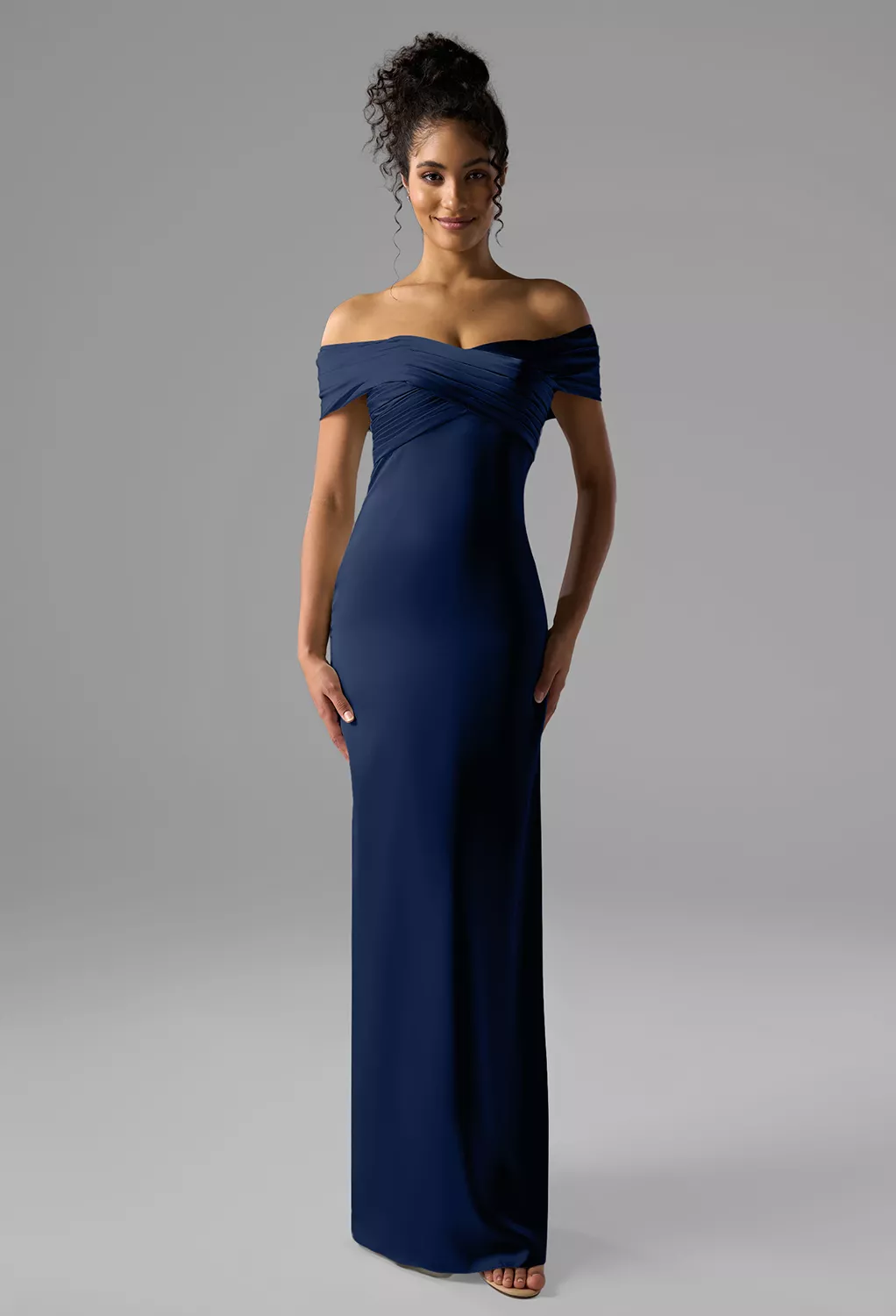 AW Meghan Dark Navy  Long Bridesmaid Dresses